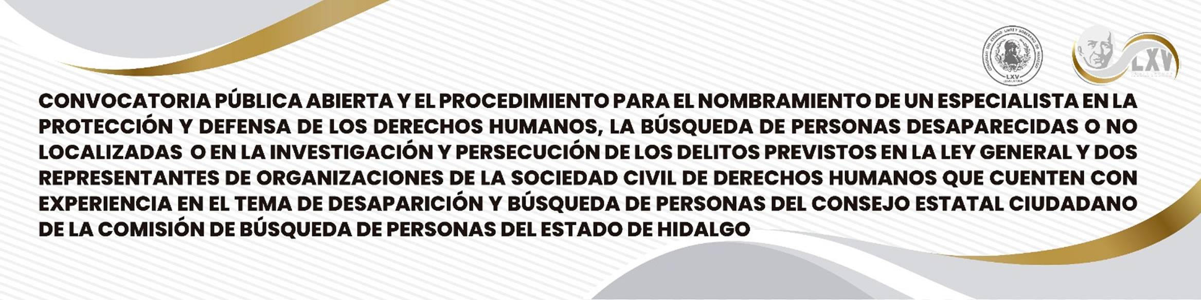 imagen que muestra la CONVOCATORIA PÚBLICA ABIERTA Y EL PROCEDIMIENTO PARA EL NOMBRAMIENTO DE UN ESPECIALISTA EN LA PROTECCIÓN Y DEFENSA DE LOS DERECHOS HUMANOS